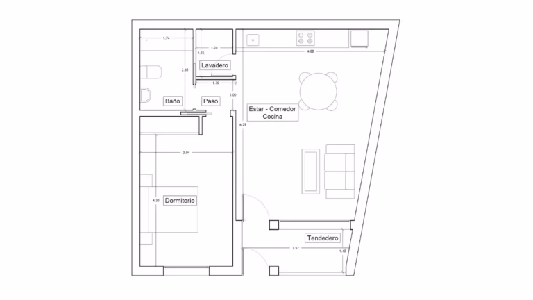 Plano técnico planta apartamento albacete