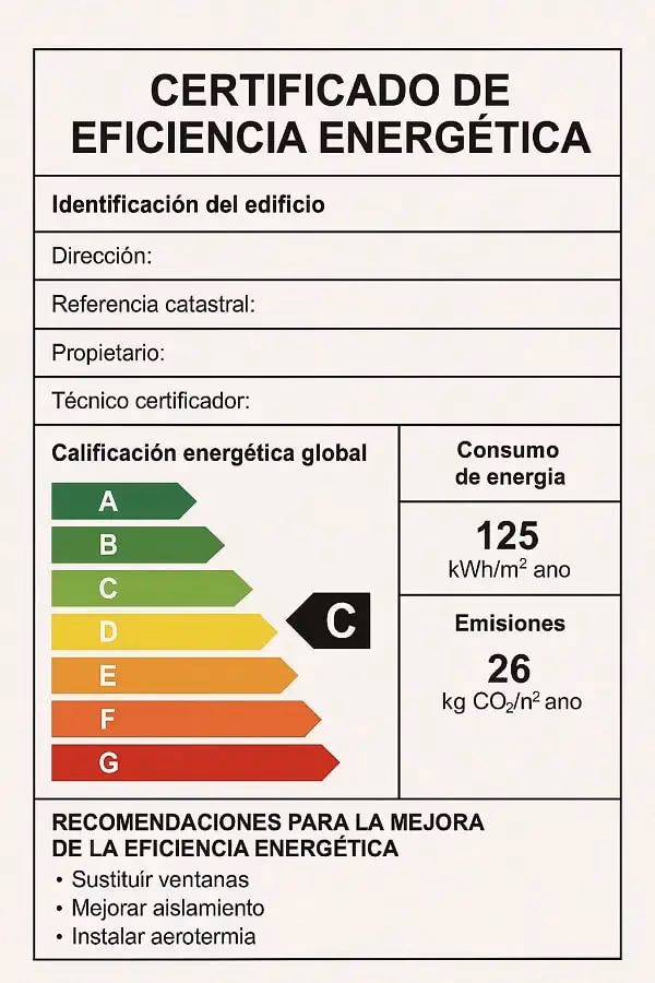 ejemplo de certificado energético